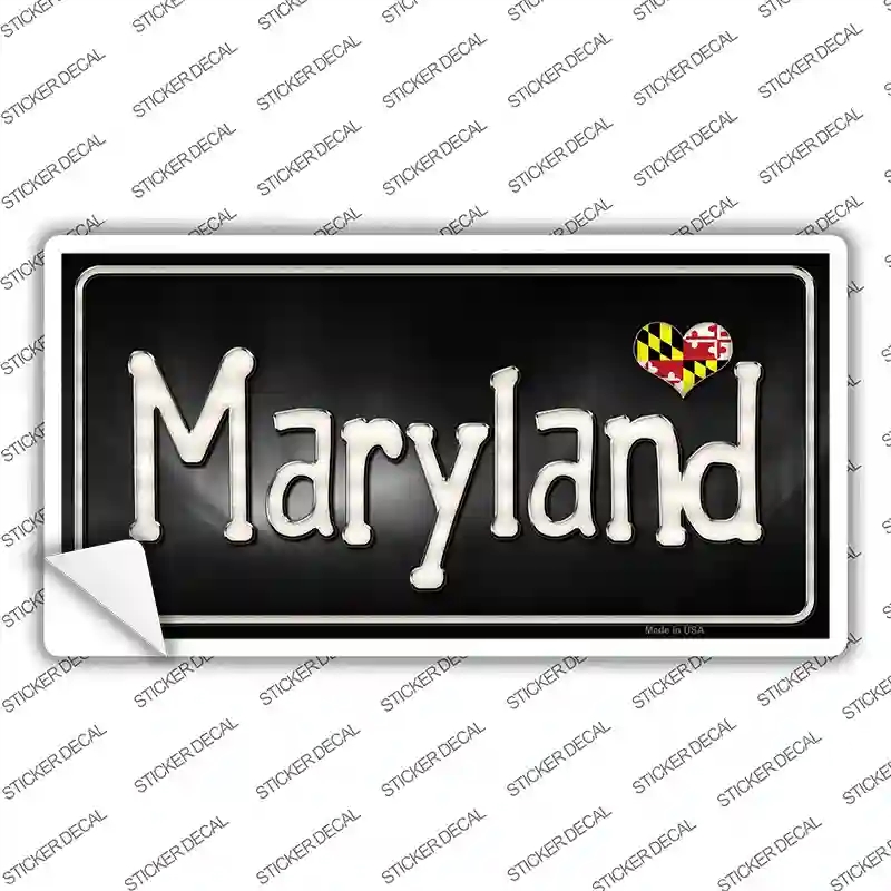 LP-9458s-XL Maryland Flag Script Novelty Sticker Decal - Extra Large