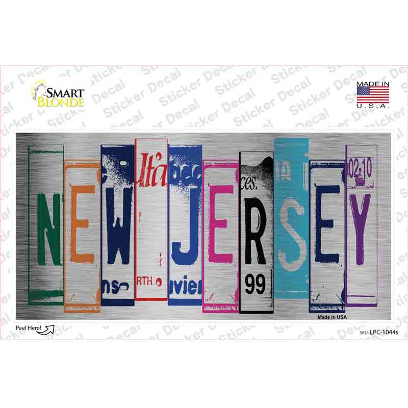 LPC-1044s-M   Jersey Art Novelty Sticker Decal - Medium