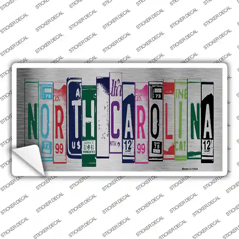LPC-1047s-L North Carolina Art Novelty Sticker Decal - Large