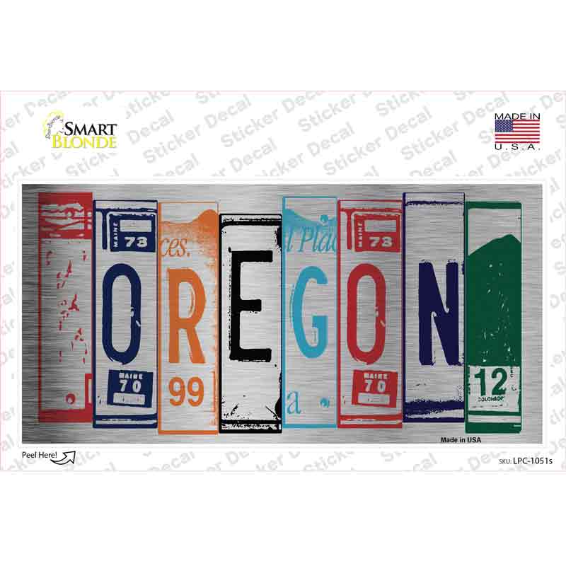LPC-1051s-M Oregon Art Novelty Sticker Decal - Medium