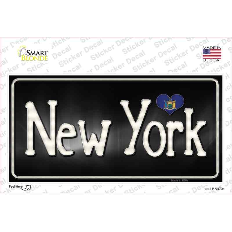 LP-9470s-M   York Flag Script Novelty Sticker Decal - Medium