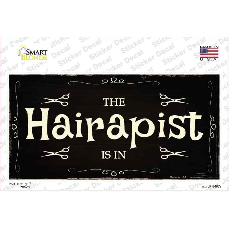 LP-9497s-M Hairapist Novelty Sticker Decal - Medium