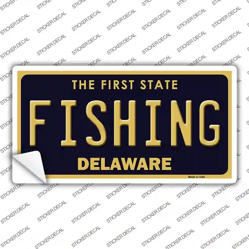 LP-6724s-S Fishing Delaware Novelty Sticker Decal - Small