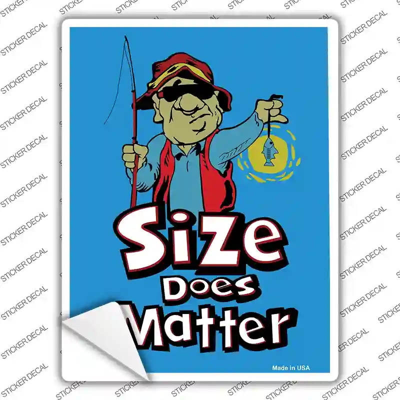 P-131s-S Size Does Matter Novelty Rectangle Sticker Decal - Small