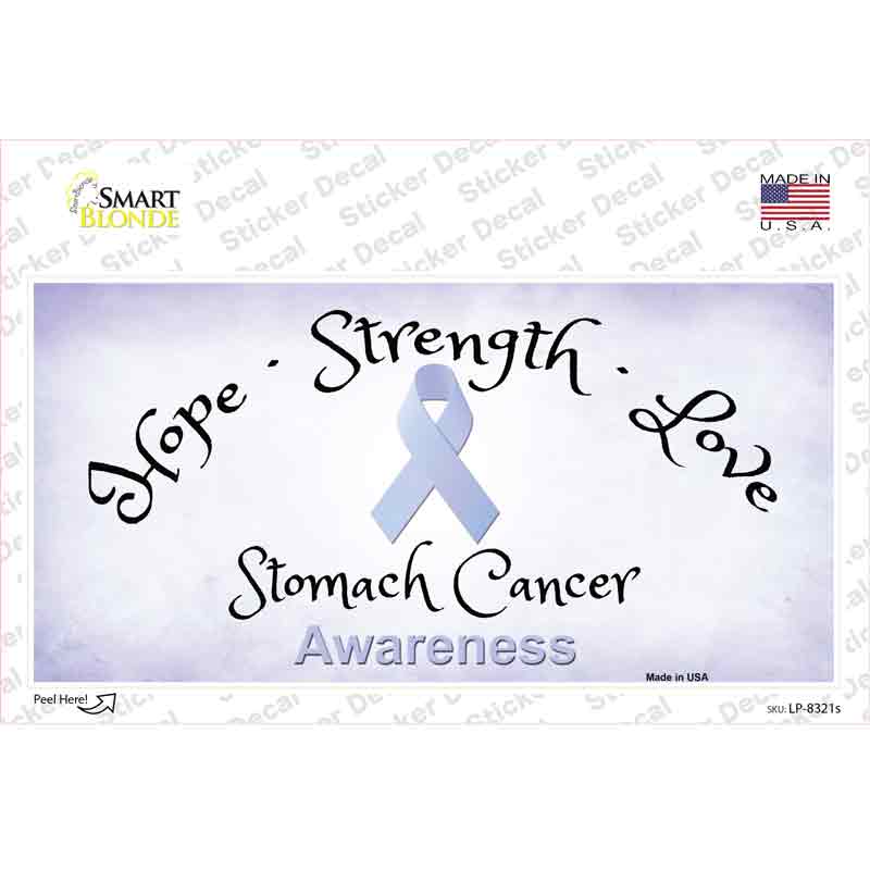 LP-8321s-M Stomach Ribbon Novelty Sticker Decal - Medium