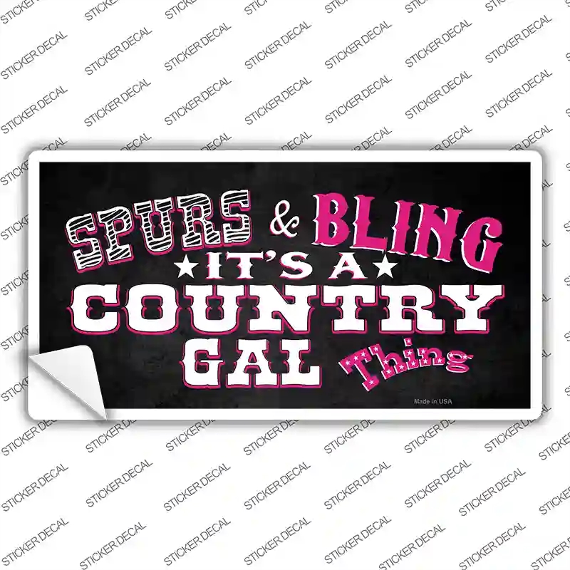 LP-8330s-L Spurs & Bling Novelty Sticker Decal - Large