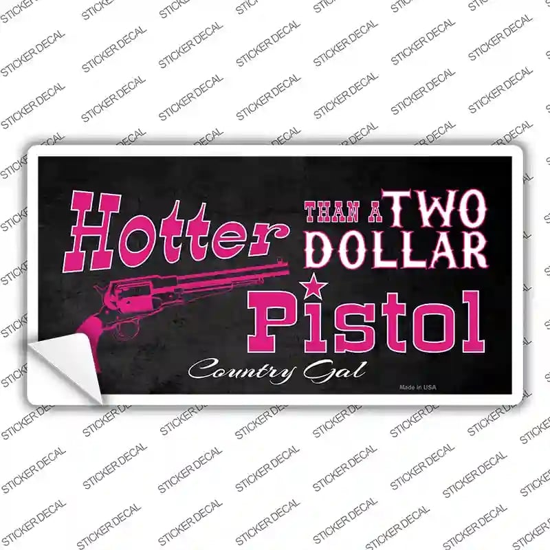 LP-8331s-L Two Dollar Pistol Novelty Sticker Decal - Large