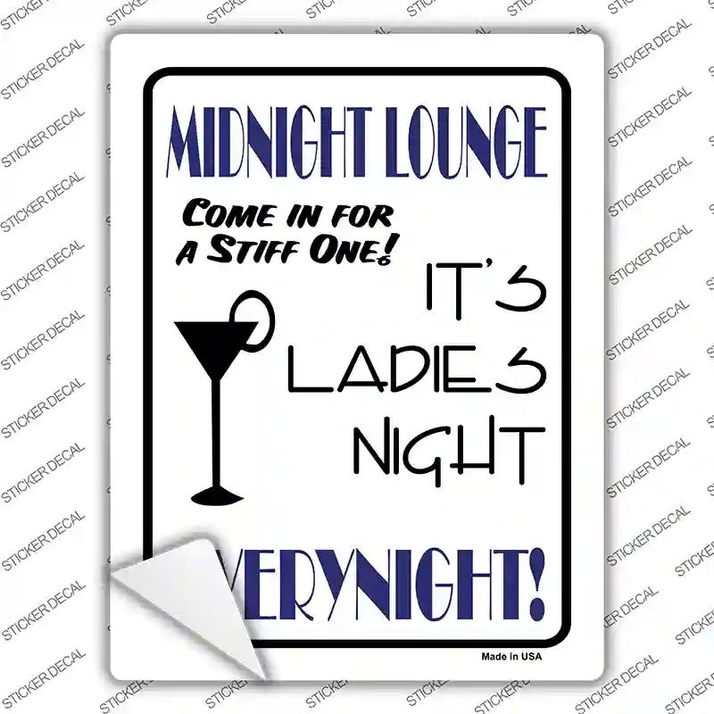 P-639s-XL Midnight Lounge Novelty Rectangle Sticker Decal - Extra Large