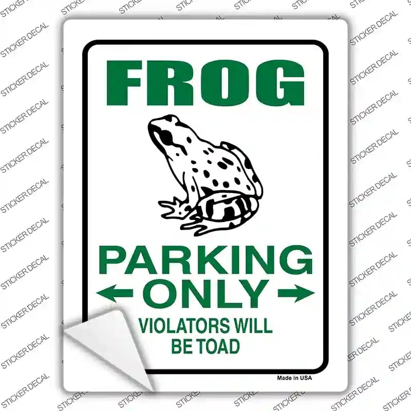 P-646s-XL Frog Only Novelty Rectangle Sticker Decal - Extra Large