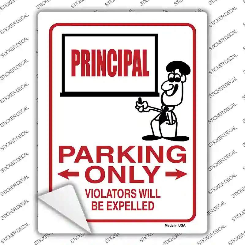 P-781s-L Principal Only Novelty Rectangle Sticker Decal - Large
