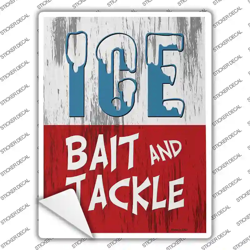 P-4056s-L Ice Bait & Tackle Novelty Rectangle Sticker Decal - Large