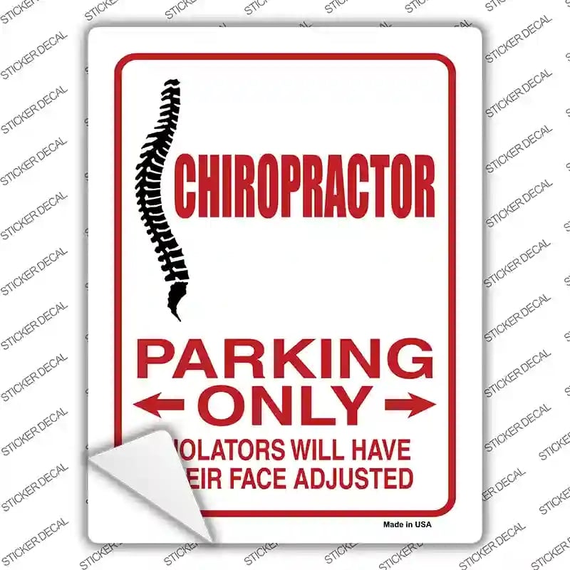 P-808s-L Chiropractor Only Novelty Rectangle Sticker Decal - Large
