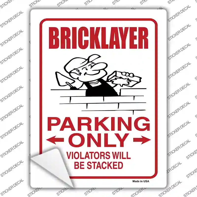 P-810s-XL Brick Layer Only Novelty Rectangle Sticker Decal - Extra Large