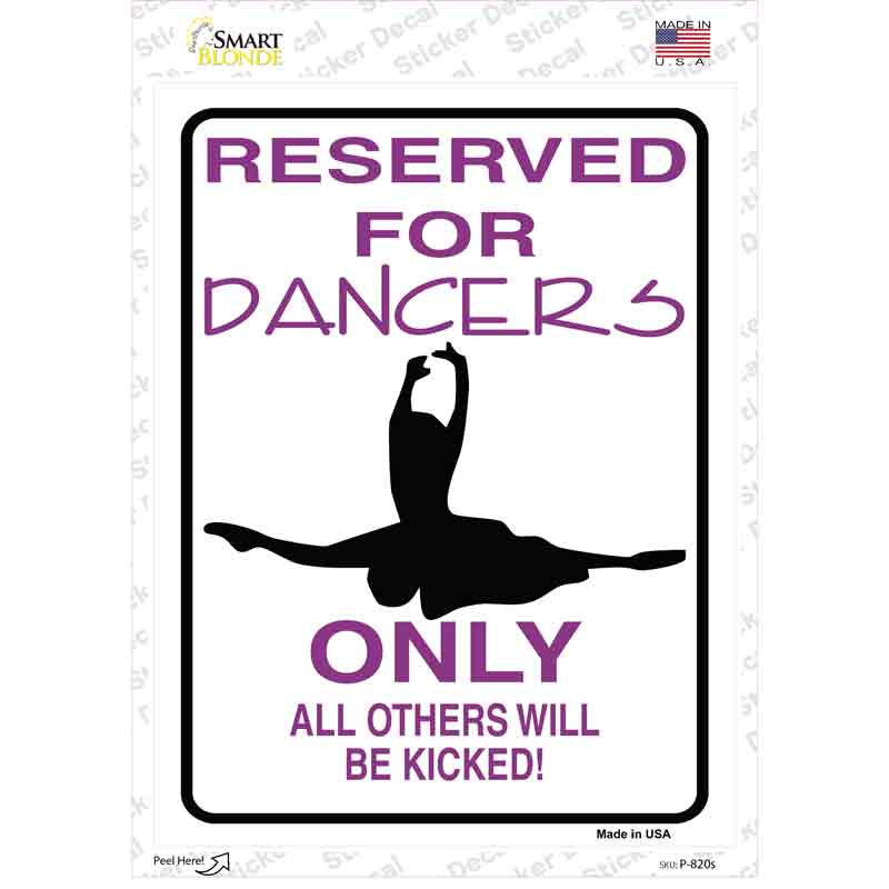P-819s-M Coach Only Novelty Rectangle Sticker Decal - Medium