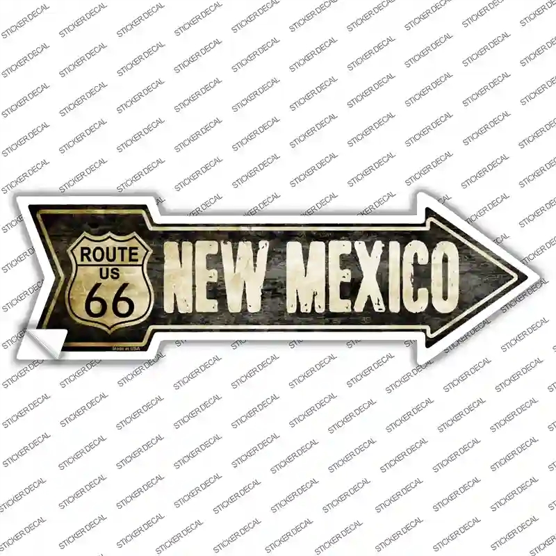 A-128s-S Vintage Route 66   Mexico Novelty Arrow Sticker Decal - Small