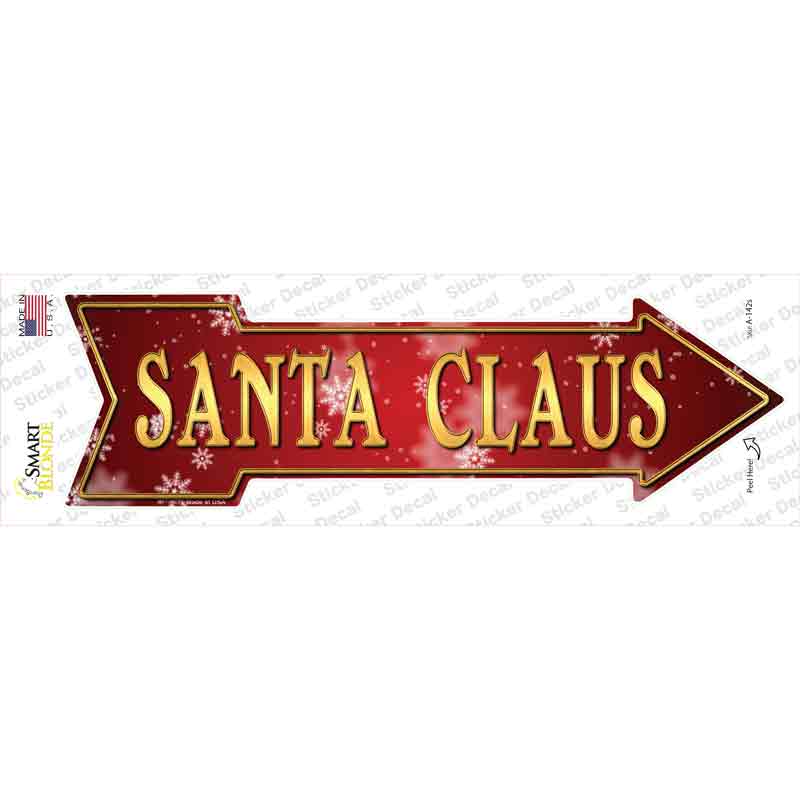 A-142s-M Santa Claus Novelty Arrow Sticker Decal - Medium