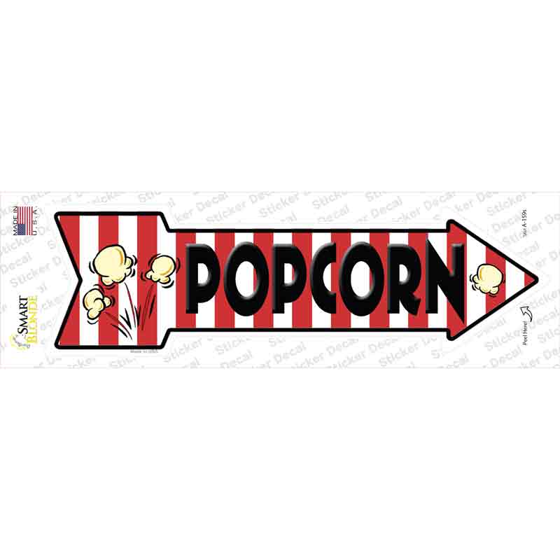 A-159s-M Popcorn Novelty Arrow Sticker Decal - Medium