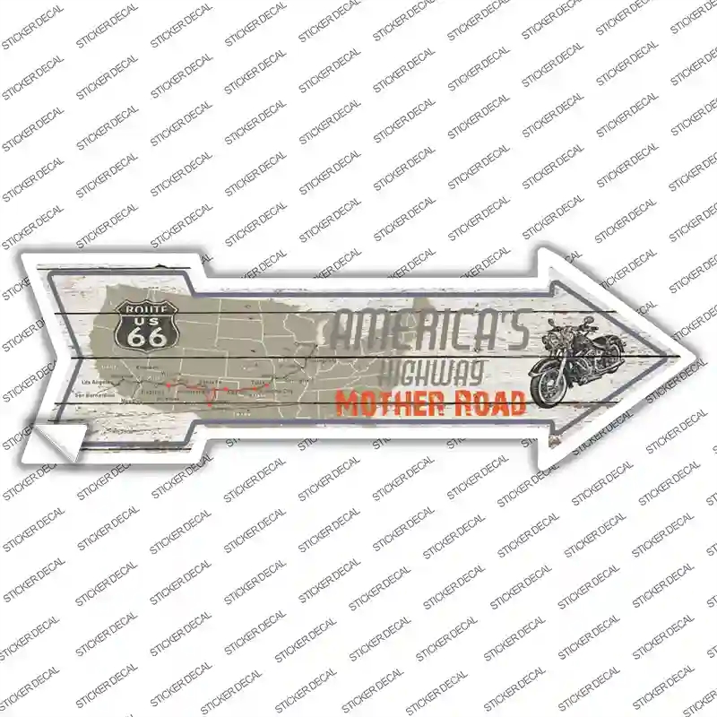 A-118s-S Americas Highway Novelty Arrow Sticker Decal - Small