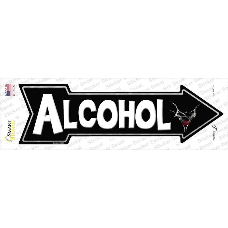 A-172s-M Alcohol Novelty Arrow Sticker Decal - Medium