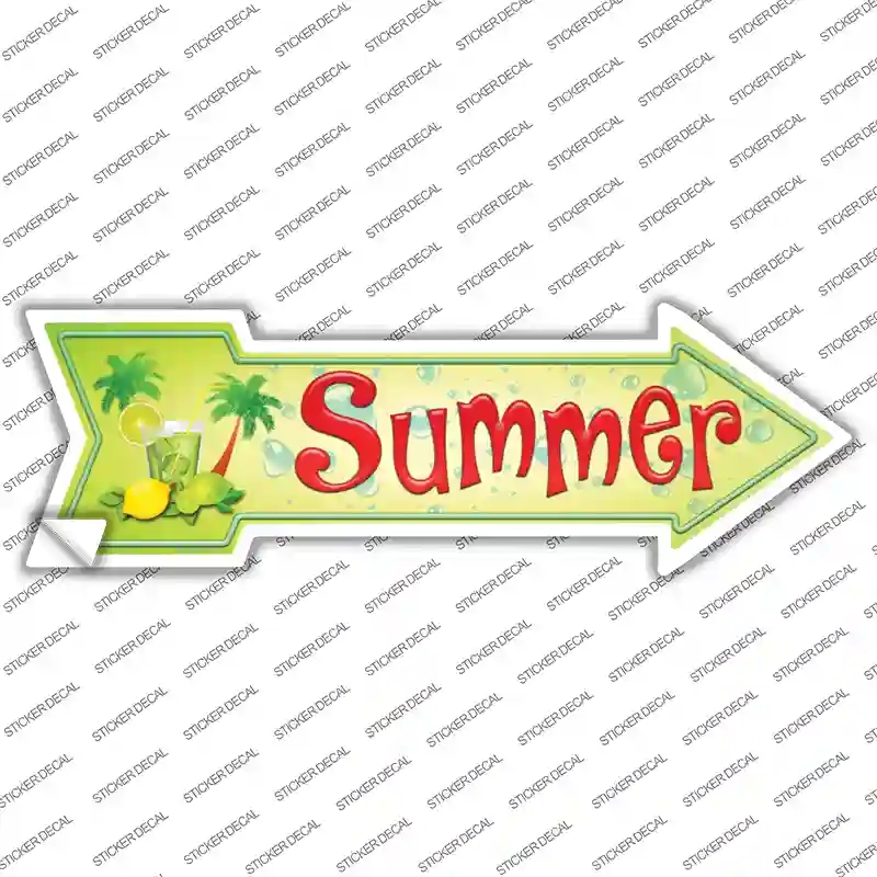 A-175s-XL Summer Novelty Arrow Sticker Decal - Extra Large