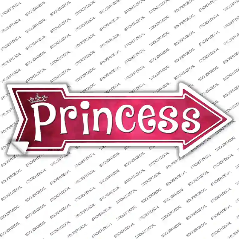 A-157s-XL Princess Novelty Arrow Sticker Decal - Extra Large