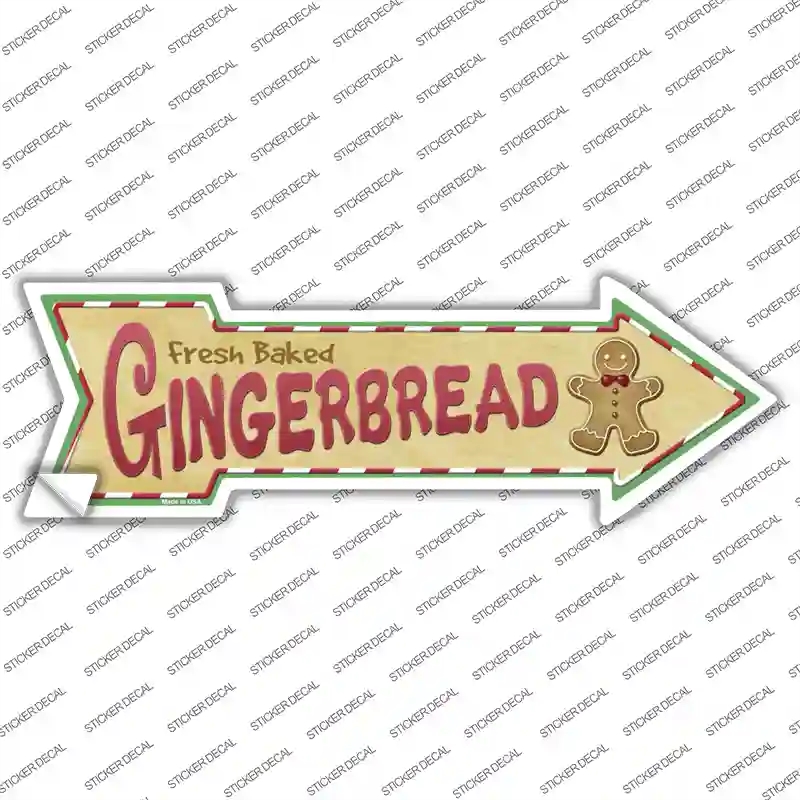 A-161s-L Gingerbread Novelty Arrow Sticker Decal - Large