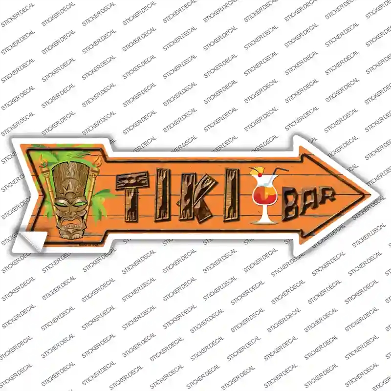 A-173s-L Tiki Bar Novelty Arrow Sticker Decal - Large