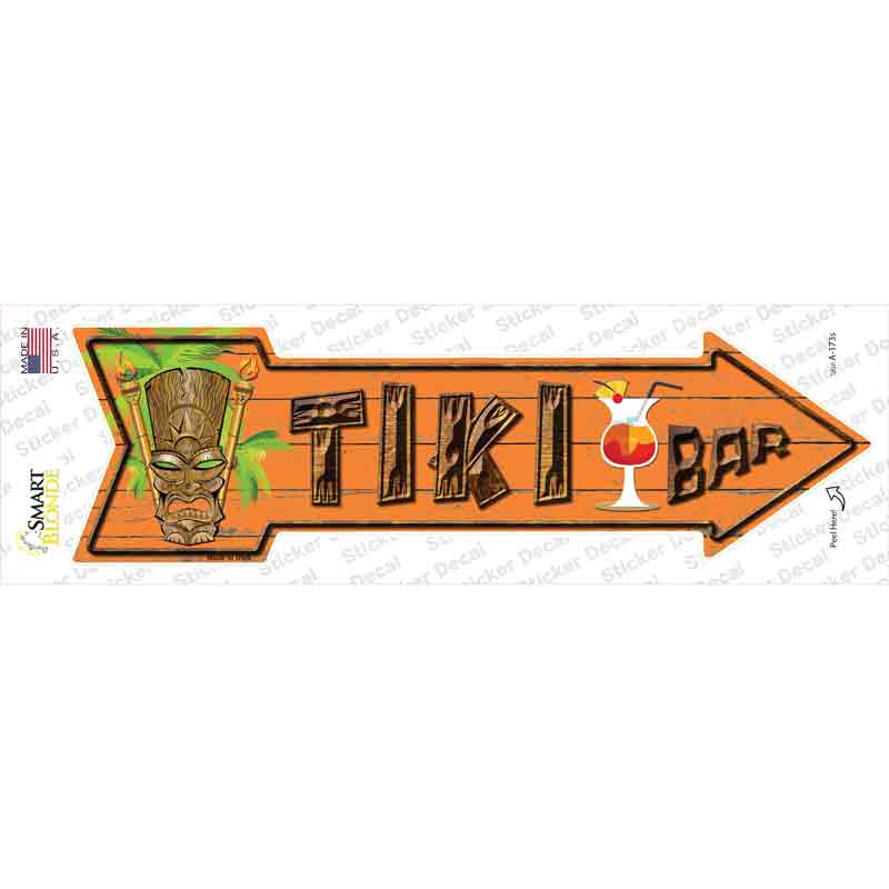 A-173s-M Tiki Bar Novelty Arrow Sticker Decal - Medium