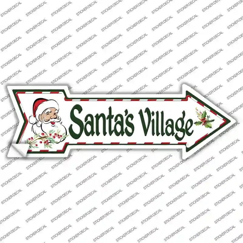 A-181s-XL Santas Village Novelty Arrow Sticker Decal - Extra Large