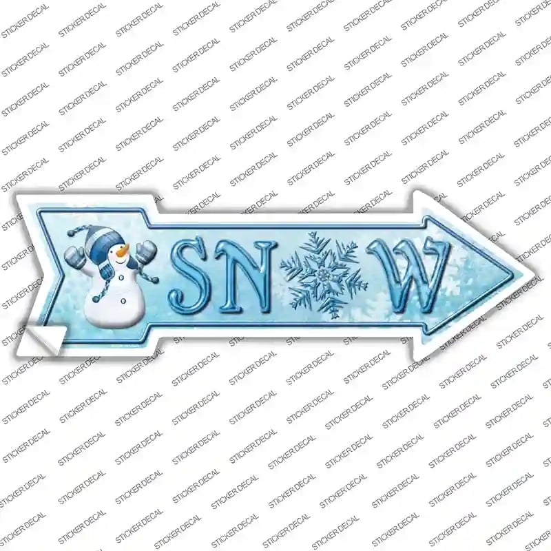 A-183s-S Snow Novelty Arrow Sticker Decal - Small