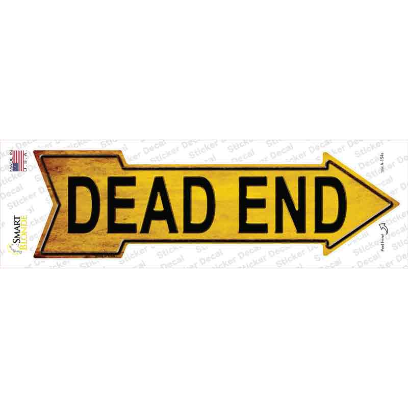 A-154s-M Dead End Novelty Arrow Sticker Decal - Medium