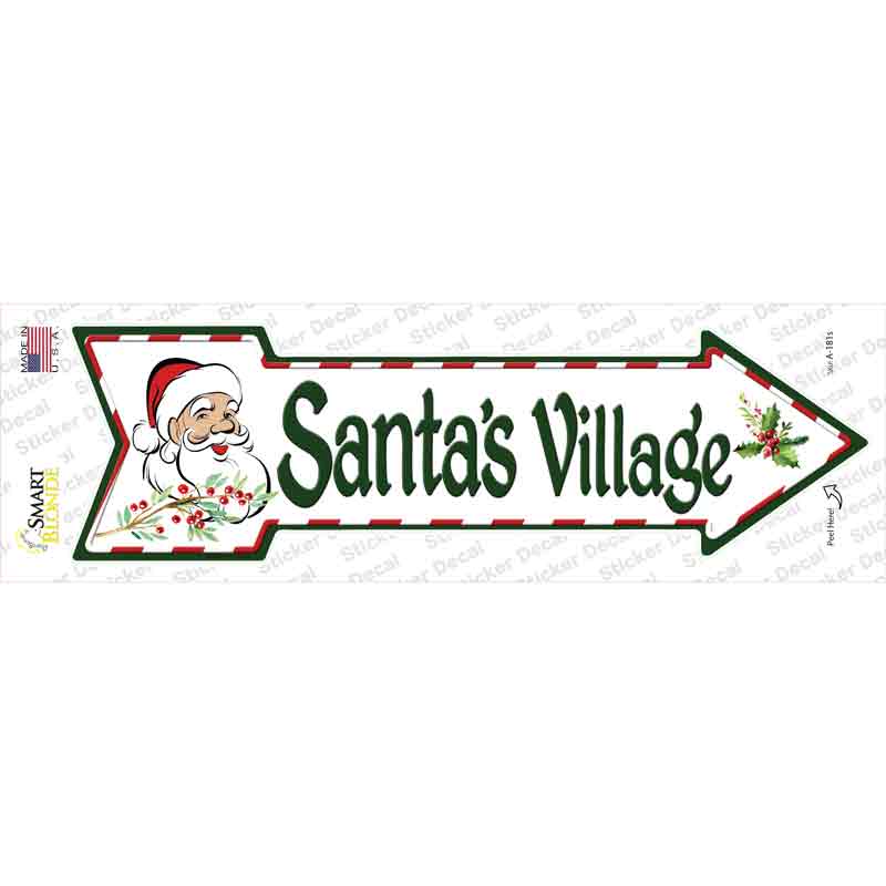 A-181s-M Santas Village Novelty Arrow Sticker Decal - Medium