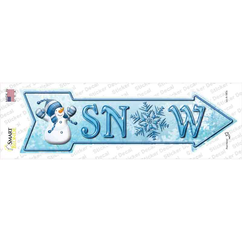 A-183s-M Snow Novelty Arrow Sticker Decal - Medium