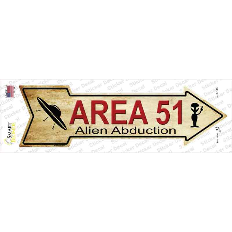 A-188s-M Area 51 Novelty Arrow Sticker Decal - Medium