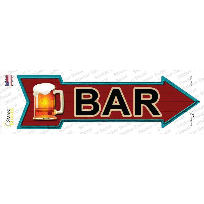 A-191s-M Bar Novelty Arrow Sticker Decal - Medium