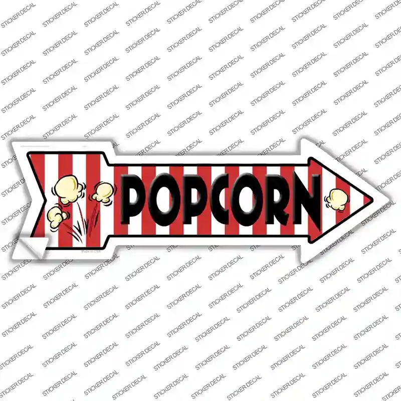 A-159s-L Popcorn Novelty Arrow Sticker Decal - Large