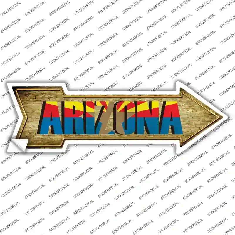A-196s-L Arizona Novelty Arrow Sticker Decal - Large