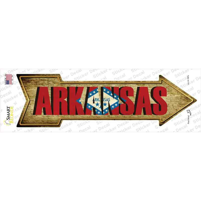 A-197s-M Arkansas Novelty Arrow Sticker Decal - Medium