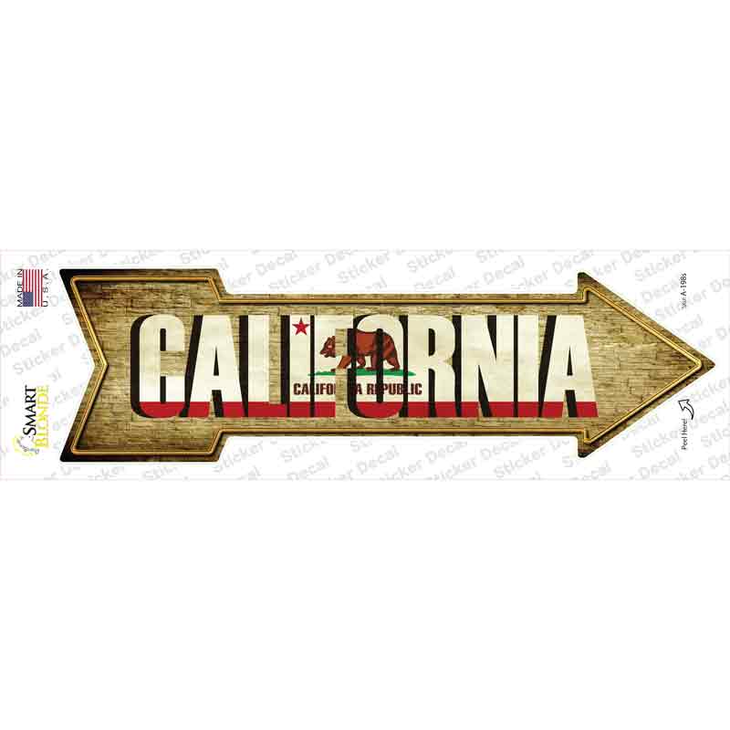 A-198s-M California Novelty Arrow Sticker Decal - Medium