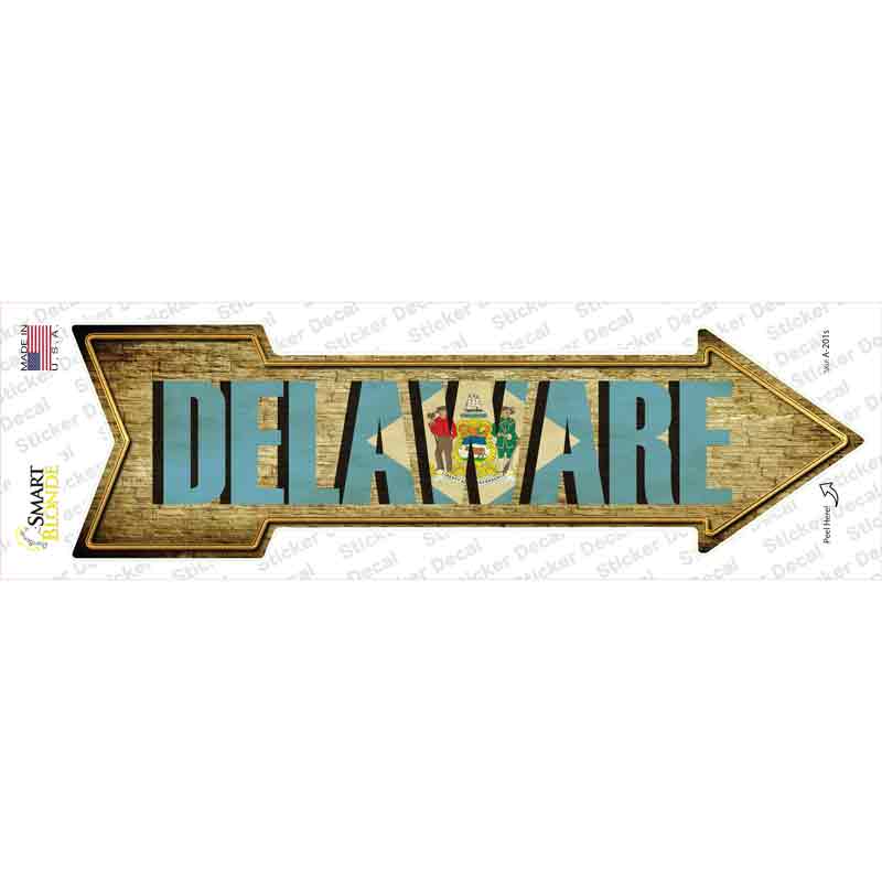 A-201s-M Delaware Novelty Arrow Sticker Decal - Medium