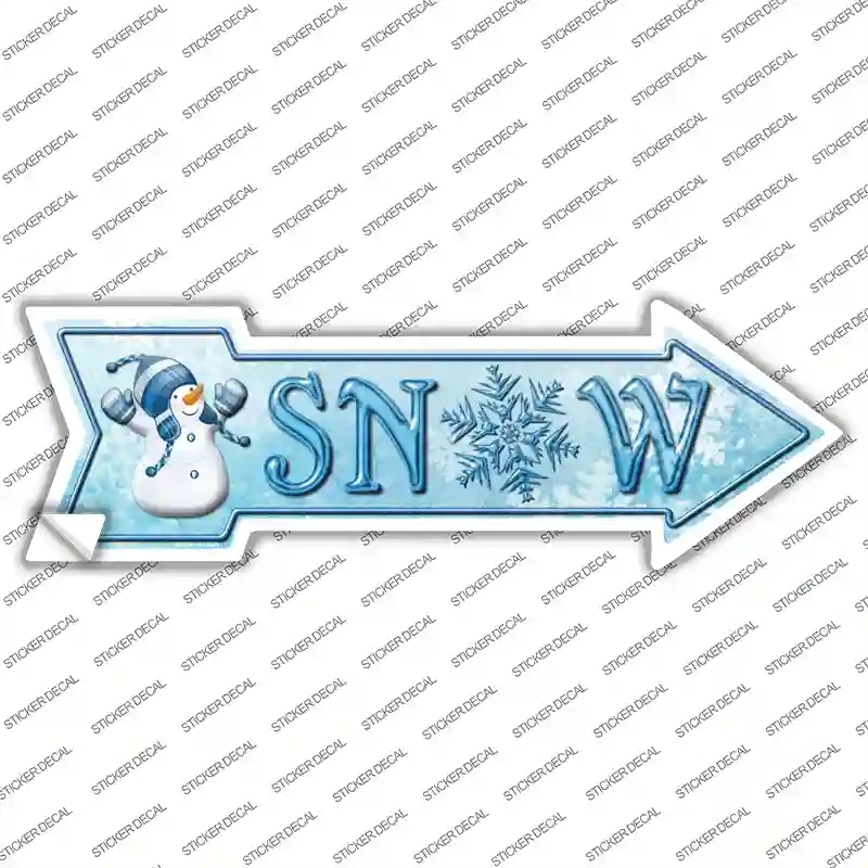 A-183s-L Snow Novelty Arrow Sticker Decal - Large