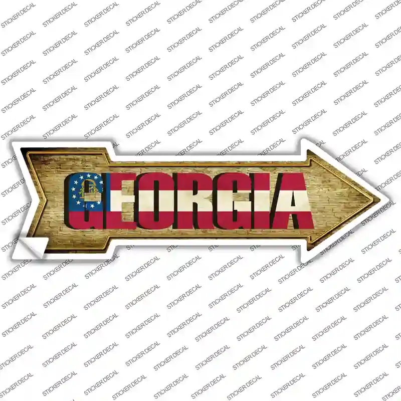 A-203s-XL Georgia Novelty Arrow Sticker Decal - Extra Large