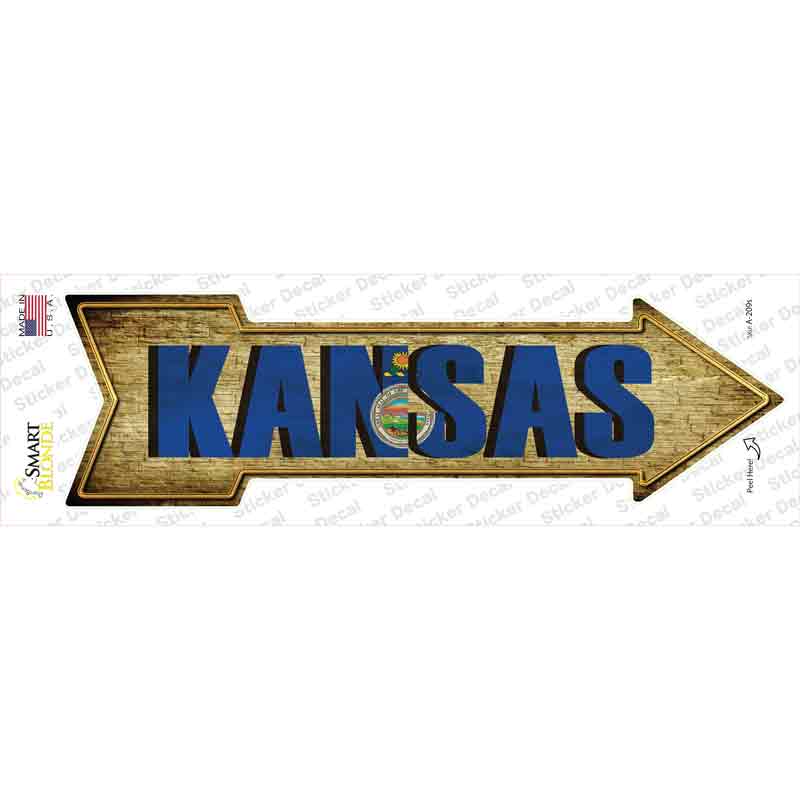 A-209s-M Kansas Novelty Arrow Sticker Decal - Medium