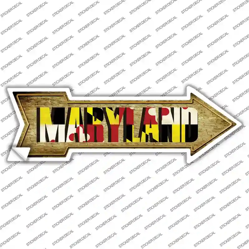 A-213s-S Maryland Novelty Arrow Sticker Decal - Small