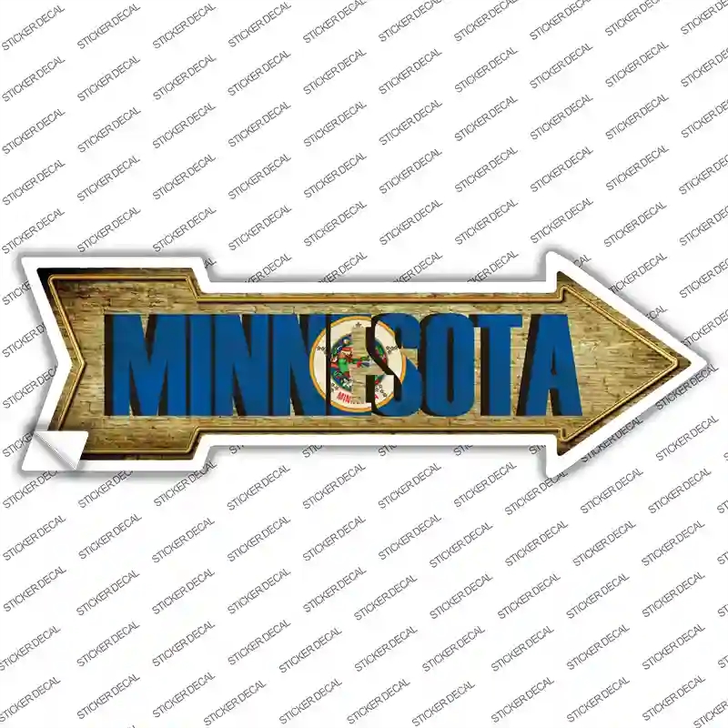 A-216s-XL Minnesota Novelty Arrow Sticker Decal - Extra Large