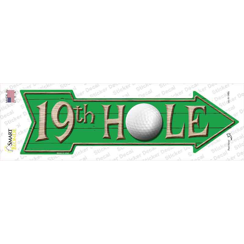 A-148s-M 19th Hole Novelty Arrow Sticker Decal - Medium