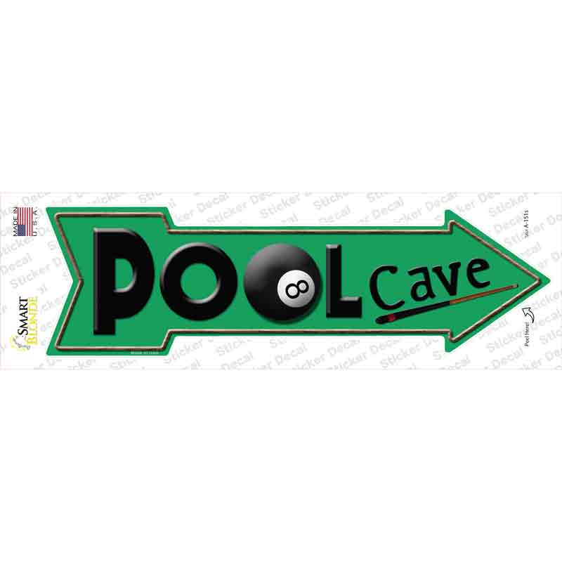 A-151s-M Pool Cave Novelty Arrow Sticker Decal - Medium