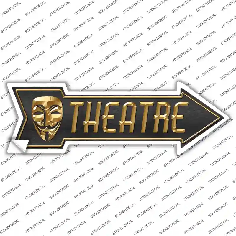 A-158s-S Theatre Novelty Arrow Sticker Decal - Small