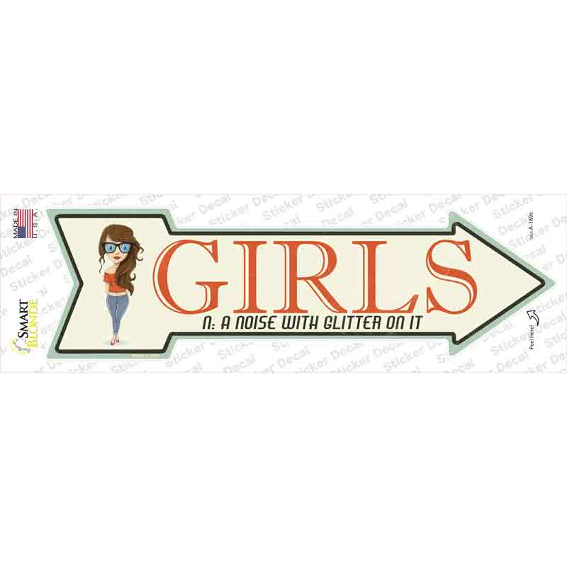 A-169s-M Girls Novelty Arrow Sticker Decal - Medium