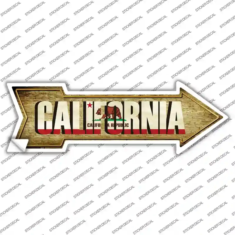 A-198s-S California Novelty Arrow Sticker Decal - Small